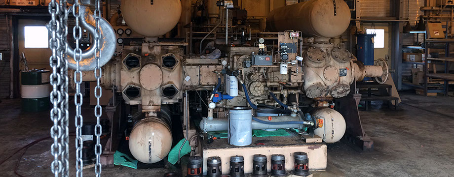 Compressor Overhaul in progress Compressor Vallves lined up in front of compressor during a compressor overhaul